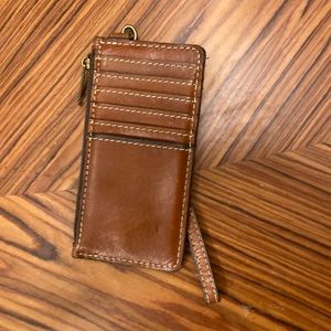 Cognac leather wallet